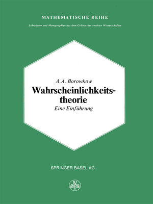 cover image of Wahrscheinlichkeitstheorie